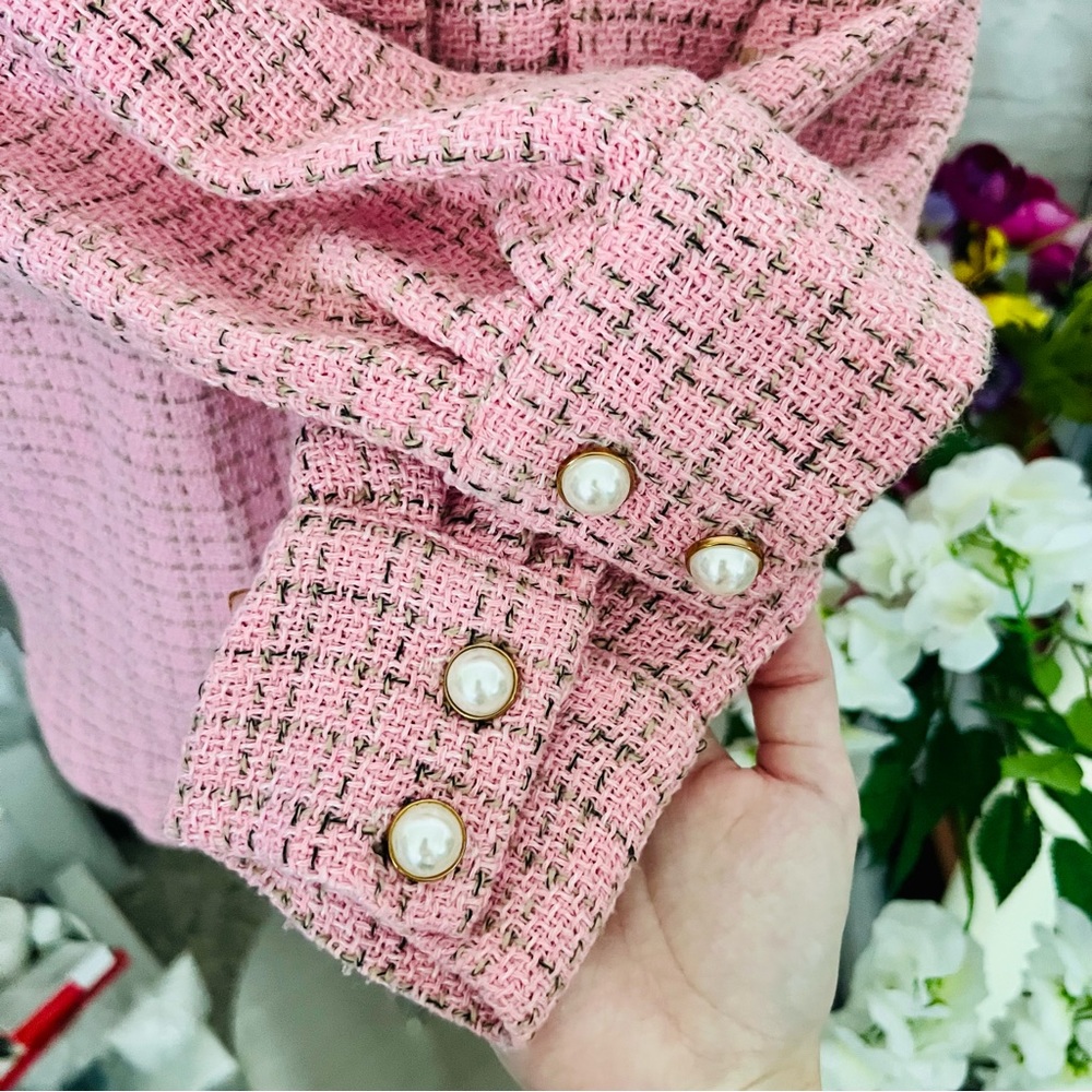 Pink Tweed Shacket - Picture 9 of 13